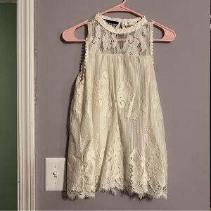 Elegant Cream Lace Tank